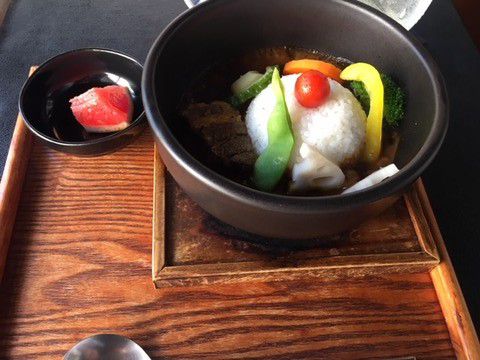 伊香保温泉で「石焼きカレー」いただきました。