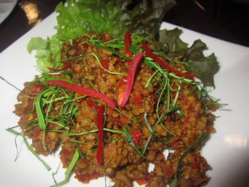 キーマカレー似のタイ料理「激辛ひき肉炒め　クワクリン」