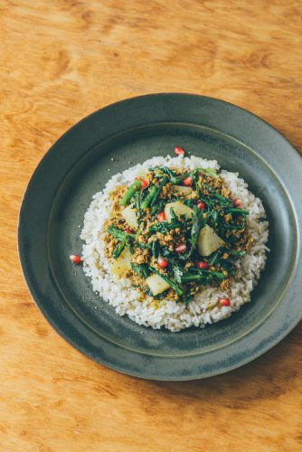 2020.9.22【二子玉川】青菜ときのこの鶏キーマカリー